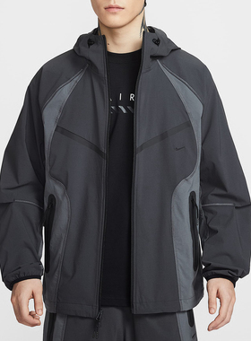 耐克Nike TechDri-FIT Windrunner 男子速干梭织开襟撞色夹克