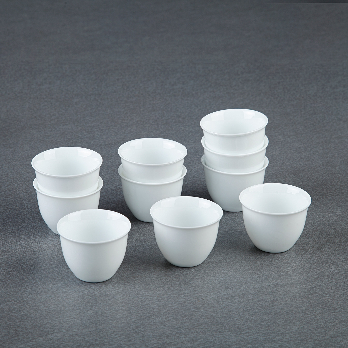 茶杯陶瓷主人杯泡茶纯白瓷小茶杯反口玉兰薄胎简约小酒杯老式酒盅