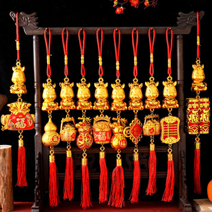 新品2026马年入户门挂件乔迁喜庆盆景室内外立体大号元宝葫芦挂件