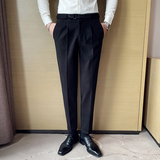 秋冬厚款英伦风毛呢西裤男商务修身西装长裤A35-P65，男装西服套装，星座301D-6