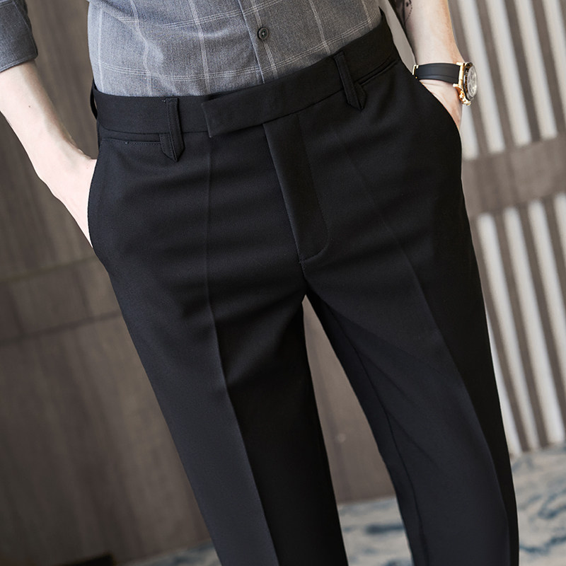 秋季商务正装西裤男修身垂感休闲西装长裤A33-P75，男装西服套装，星座301D-6