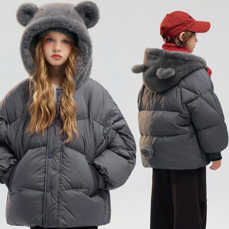 大牌折扣女童冬季新款羽绒棉服2026新款洋气棉衣中大童连帽小熊棉