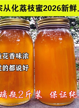 保证真蜜1000g从化荔枝蜜蜂蜜纯正天然农家自产新鲜峰蜜糖无添加