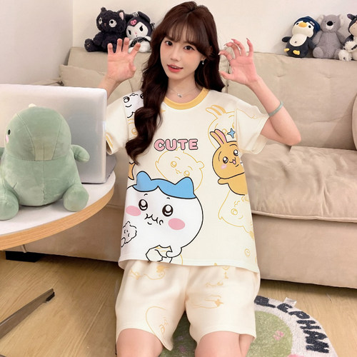 吉伊卡哇睡衣夏装女童中大儿童夏款初中学生网红风chiikawa家居服