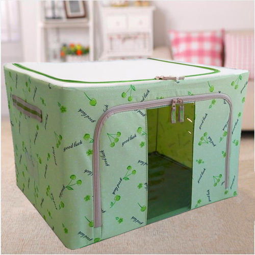 外贸牛津布钢架有盖衣物收纳盒