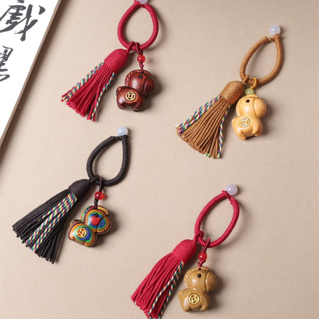 唐马胖马马上有钱木作钥匙扣挂件挂饰生肖马平安可爱文玩流苏包挂,饰品/流行首饰/时尚饰品新,手把件/把玩物,淘宝优惠券,粉丝福利购,淘宝优惠卷