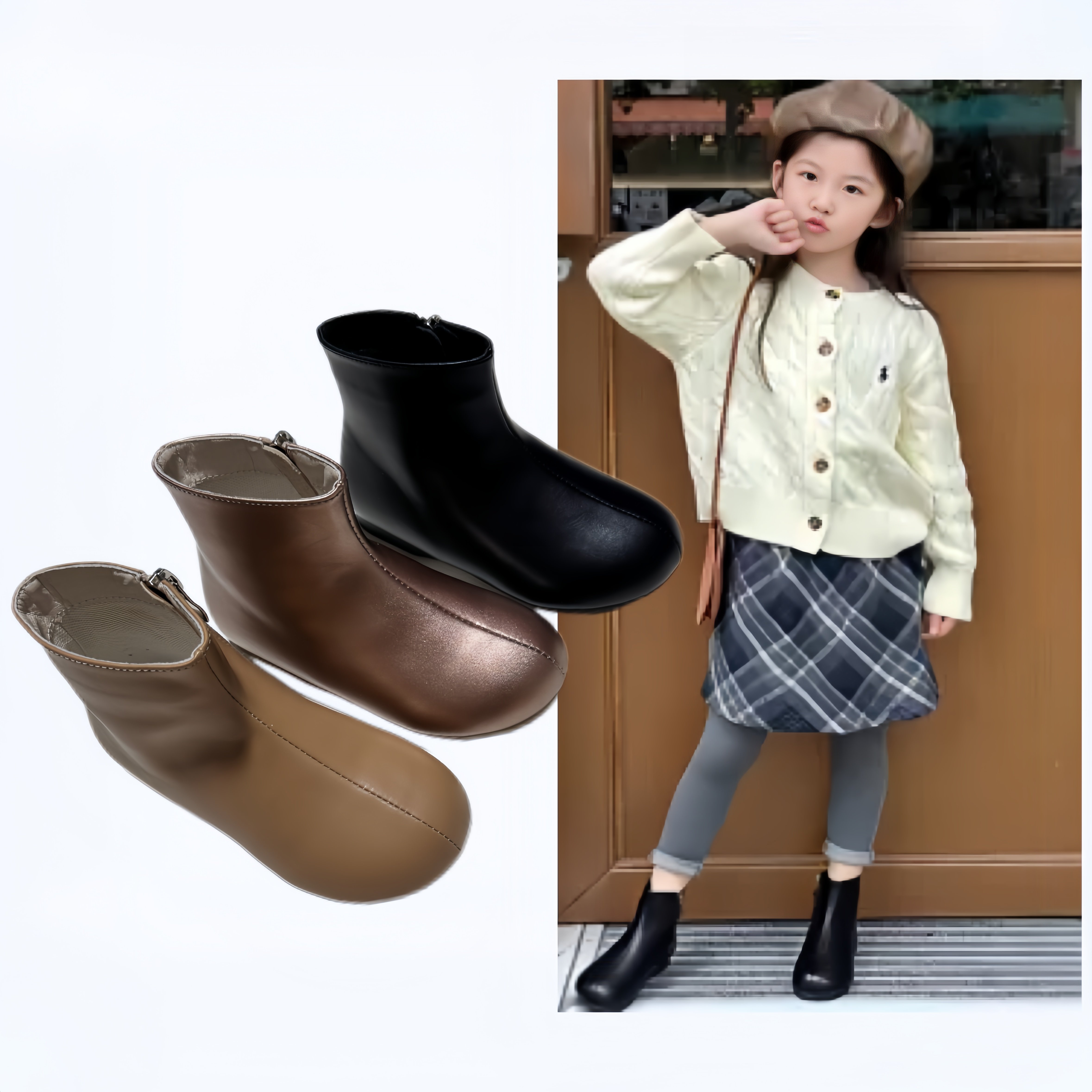 女童短靴2025新款儿童马丁靴秋冬加绒皮靴子女宝宝软底洋气时装靴,童鞋/婴儿鞋/亲子鞋,皮靴,淘宝优惠券,粉丝福利购,淘宝优惠卷