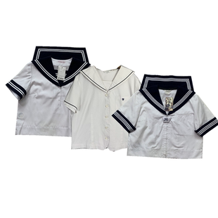日系短袖 古着中古日本学院风JK制服日制学生西装 水手服夏