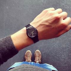 加拿大May28th正品包邮 手腕上的时装0312PM质感黑城市地图手表潮