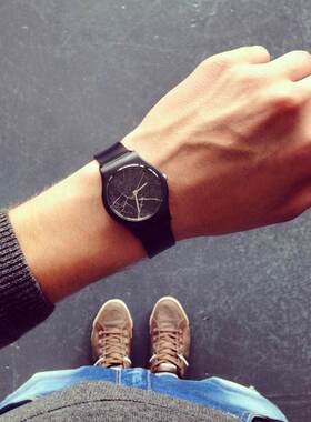 加拿大May28th正品包邮 手腕上的时装0312PM质感黑城市地图手表潮