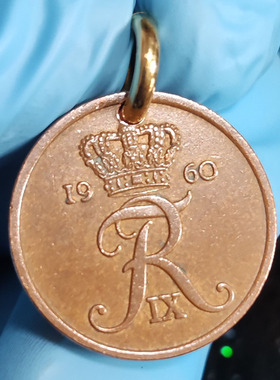 首饰真品手工外国吊坠24mm硬币