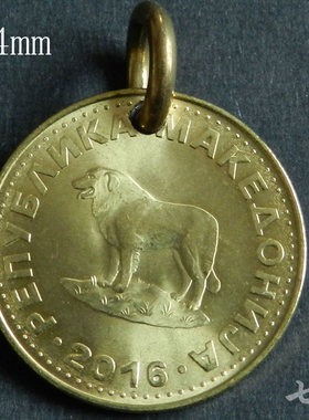 七箭手工外国真硬币吊坠幸运币吊坠养牛复古钥匙挂坠 牧羊狗 24MM