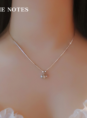 小鱼925925银女可调节简约锁骨链