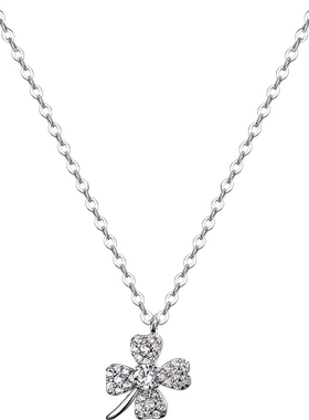 银项链女花朵简约小众生日礼物