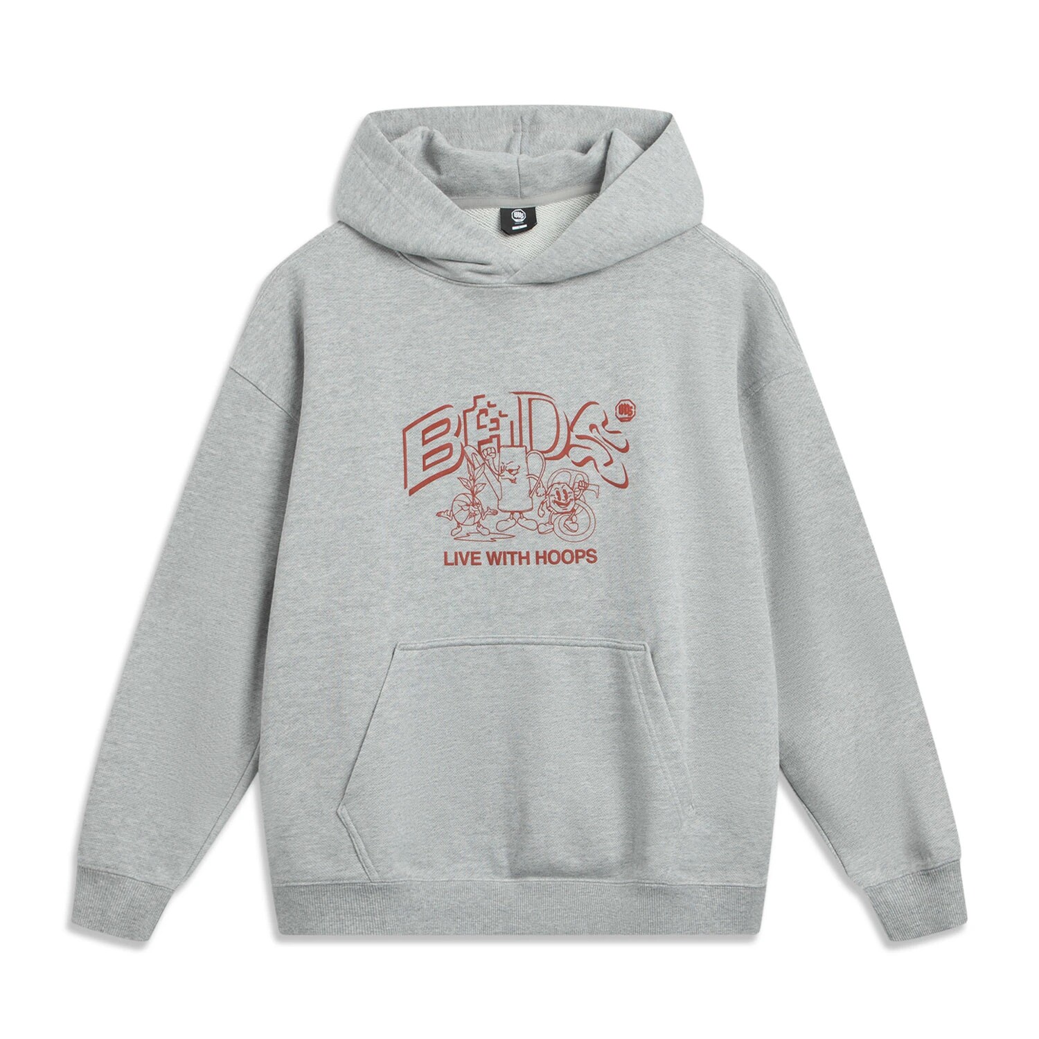 李宁正品冬季新款2025反伍BADFIVE男套头连帽运动休闲卫衣AWDVD95