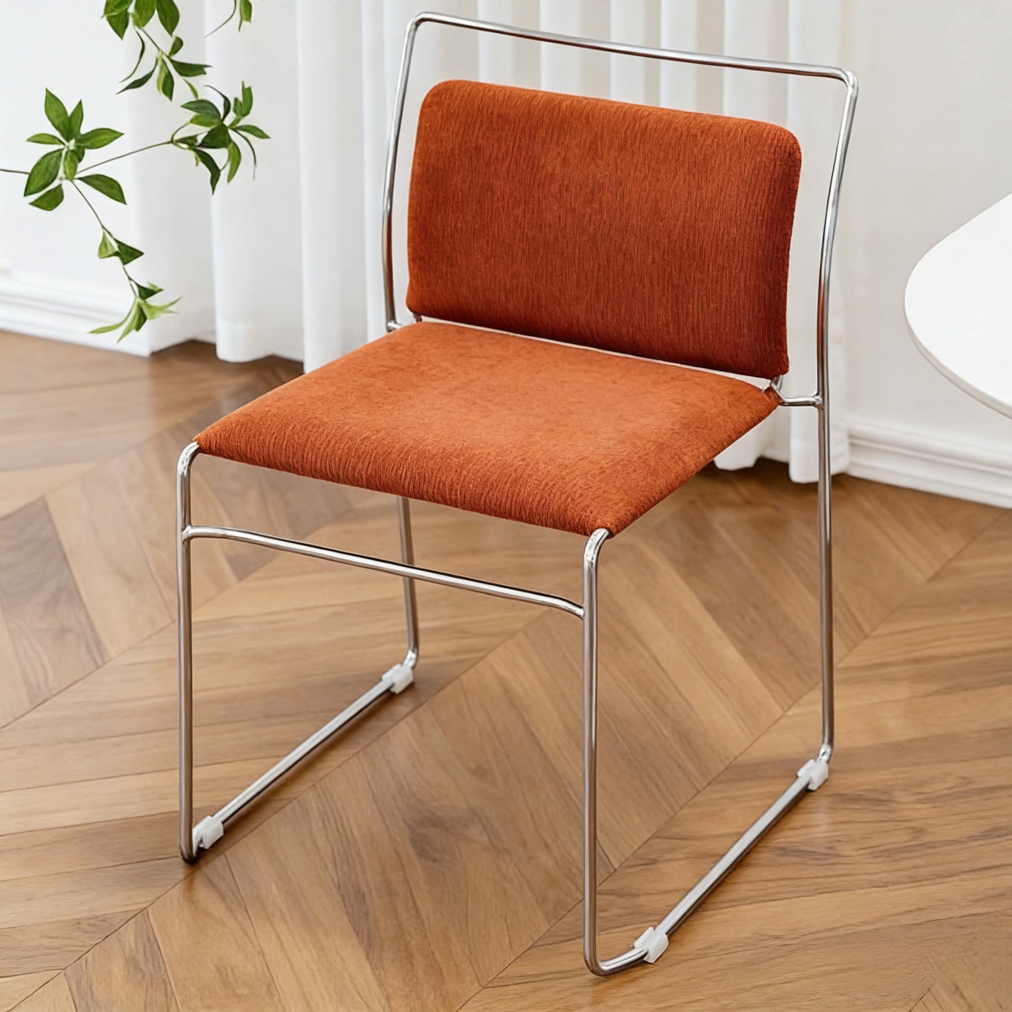 中古风包豪斯餐椅北欧设计师高级感家用书房椅咖啡厅软包靠背椅子