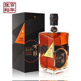 国产洋酒礼盒 整箱 张裕珍藏五星可雅白兰地男人四十 40度500ml瓶