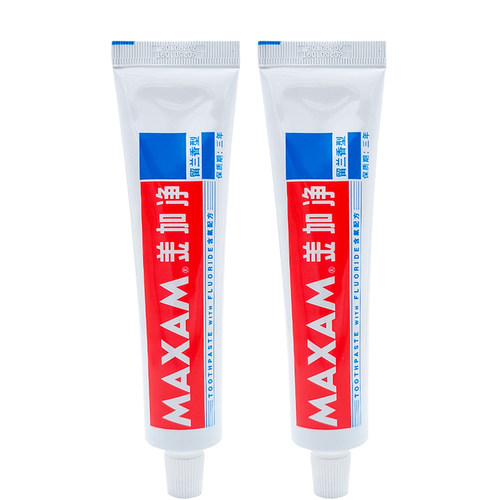 上海美加净牙膏145g留兰香型含氟洁白牙齿清新口气清洁牙齿牙垢