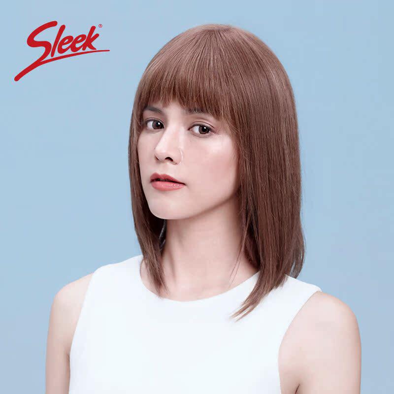 sleek辛芷蕾同款假发锁骨发中长发直发女修圆脸内扣中长发女假发