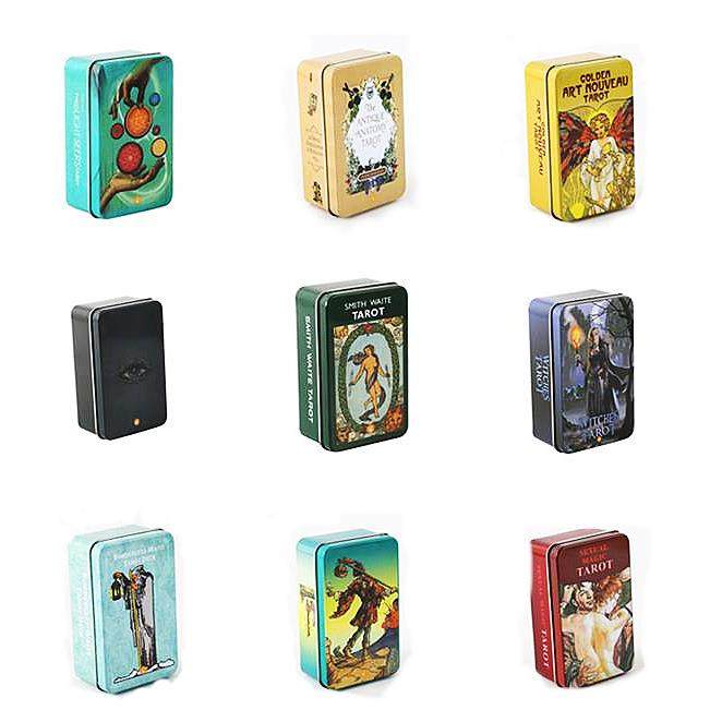 新款铁盒全英文card deck 塔罗神谕卡桌游卡牌