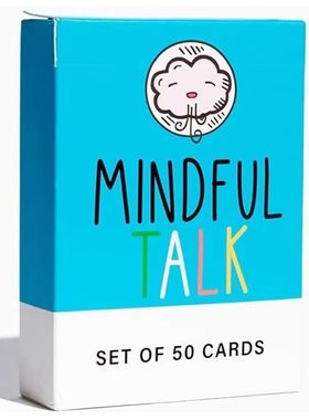 Mindful talk全英文充满智慧的谈话儿童卡牌游戏家庭聚会益智卡牌