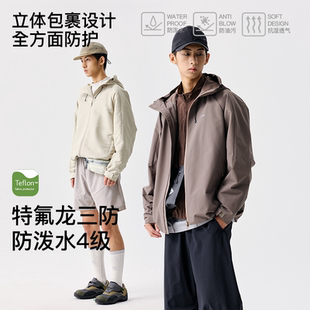 BENPANDA 2025秋季户外机能连帽冲锋衣夹克男款休闲宽松外套新款