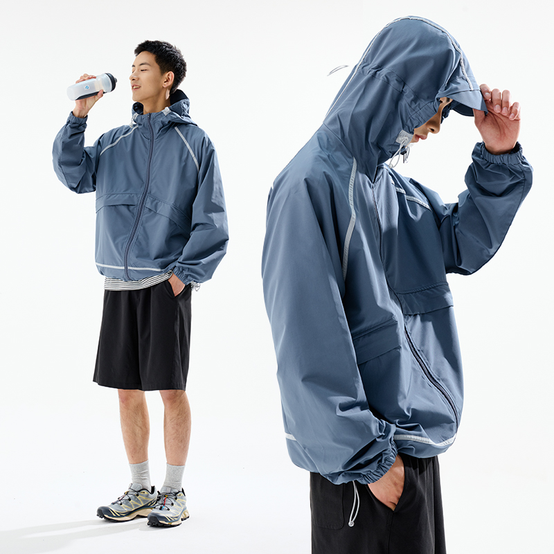 麦德林防风山系户外连帽防晒衣薄