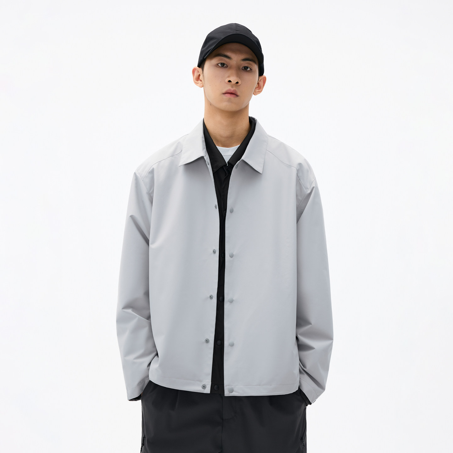 BENPANDA 纯色翻领防泼水夹克男士夹克宽松休闲外套2026