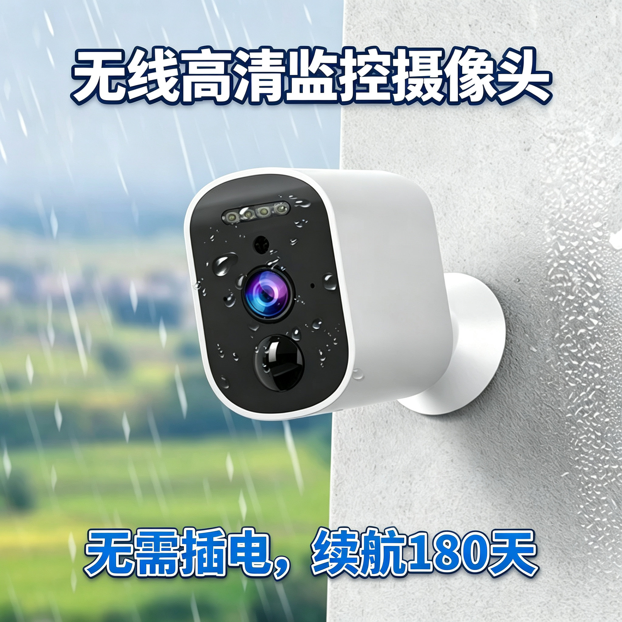 4G免插电全彩户外监控网络摄像头
