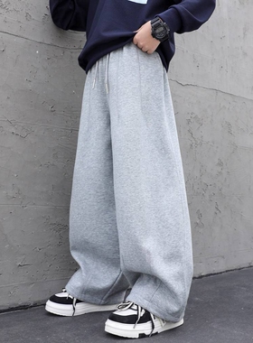 品牌专柜休闲裤子男春秋新款韩版ins潮流宽松直筒裤学生时尚2026