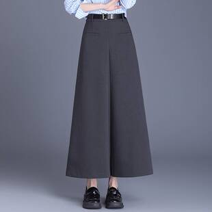 品牌专柜时尚西装阔腿裤女2026春季新款高腰显瘦直筒裤职业大脚九