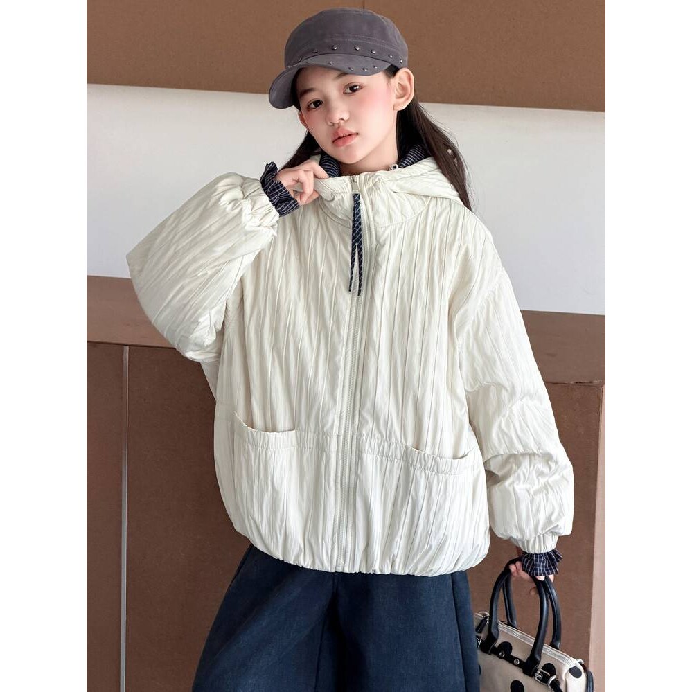 品牌专柜女童冬装外套2026新款洋气大童韩版童装女孩夹棉短款儿童