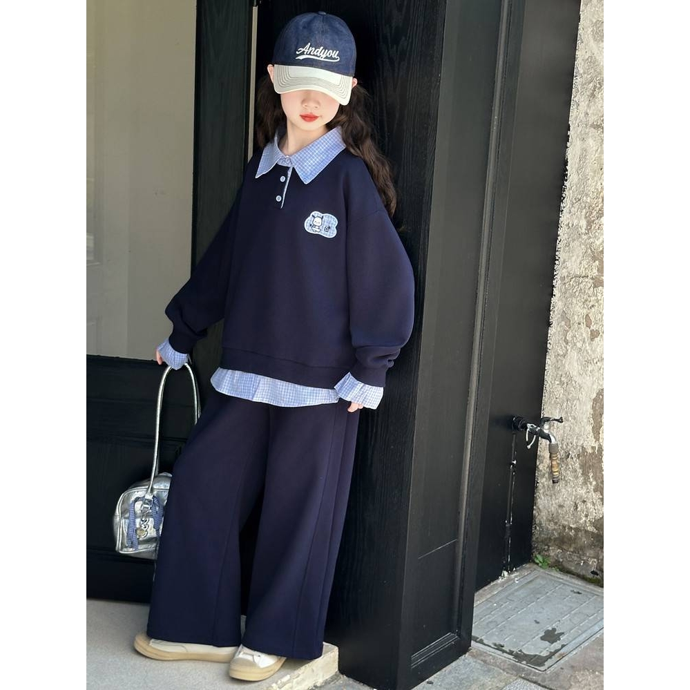 品牌专柜女童运动套装春秋款2025新款女孩大童休闲外套儿童秋装韩
