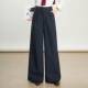 高腰通勤气质大脚裤 2026新款 时 女垂感拖地长裤 品牌专柜宽松阔腿裤