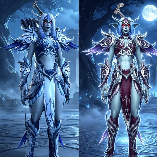魔兽世界代练暗夜精灵传承套幻化阿梅达希尔圣服卡多雷保护者之饰