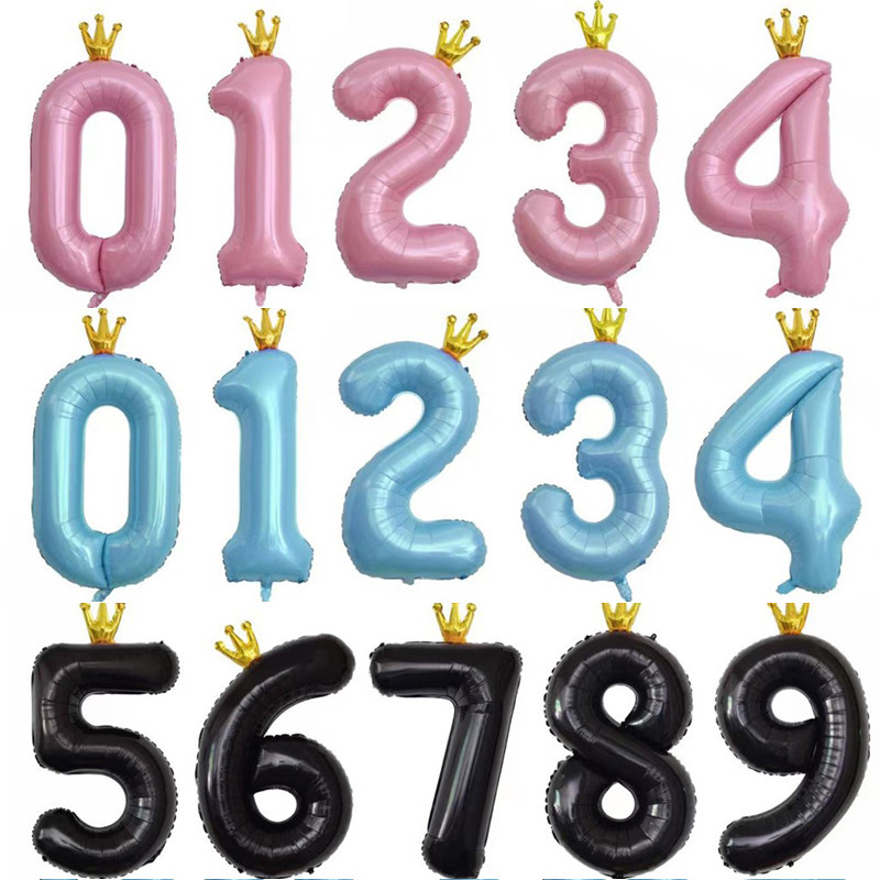 40寸皇冠数字气球铝膜生日派对儿童百日宴气球装饰宝宝拍照韩国,节庆用品/礼品,气球,淘宝优惠券,粉丝福利购,淘宝优惠卷