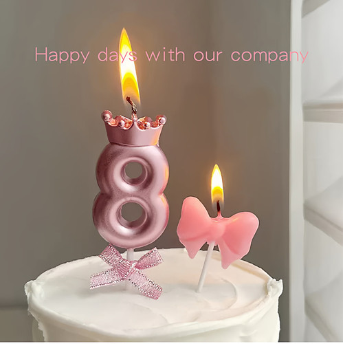 皇冠蝴蝶结数字蜡烛粉色ins女孩生日蛋糕插件装饰拍照氛围感道具