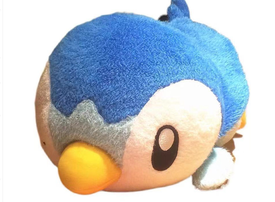 波加曼趴趴枕软软抱枕 趴姿企鹅靠枕车载摆件毛绒公仔