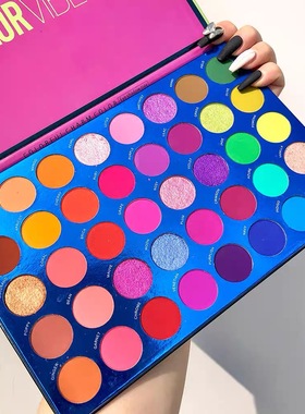 beauty glazed40色表演舞台妆化妆师专用彩色眼影盘ins万圣节玩妆