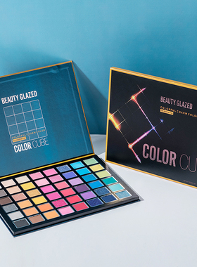 正品beauty glazed48色眼影盘化妆师表演舞台妆彩色眼影盘欧美ins