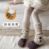 保暖一体堆堆袜套打底裤 女童韩版 加绒加厚款 袜子儿童冬季 宝宝 连裤