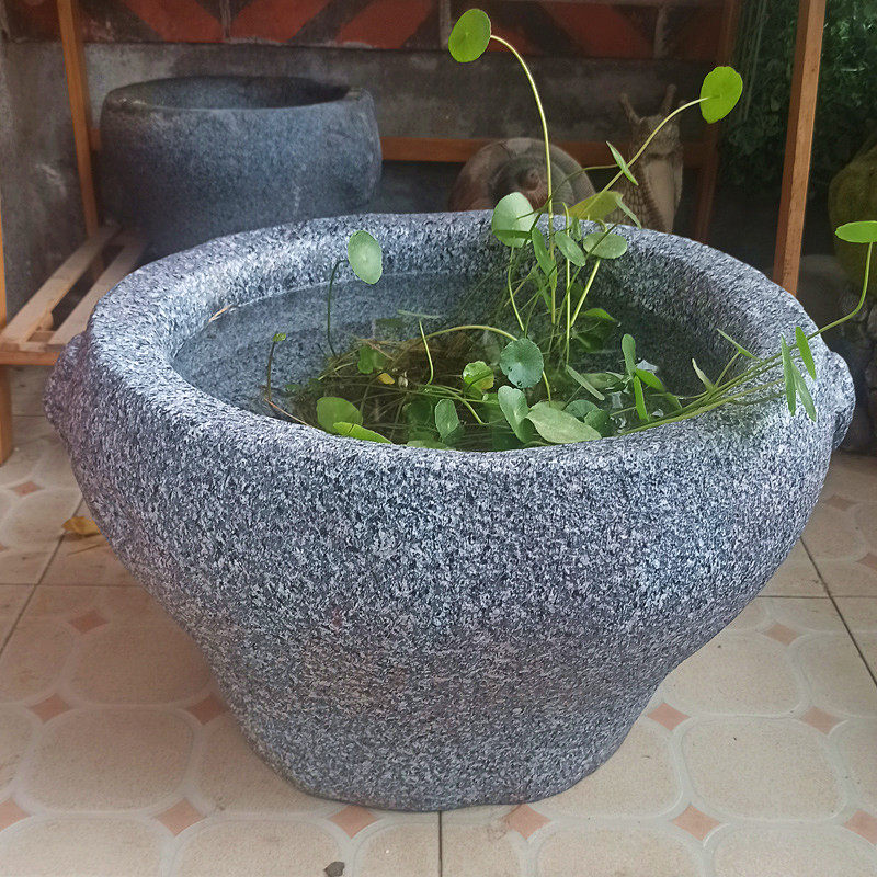 景观石槽水景仿石槽户外流水摆件旧石头鱼缸阳台花盆庭院花园造景
