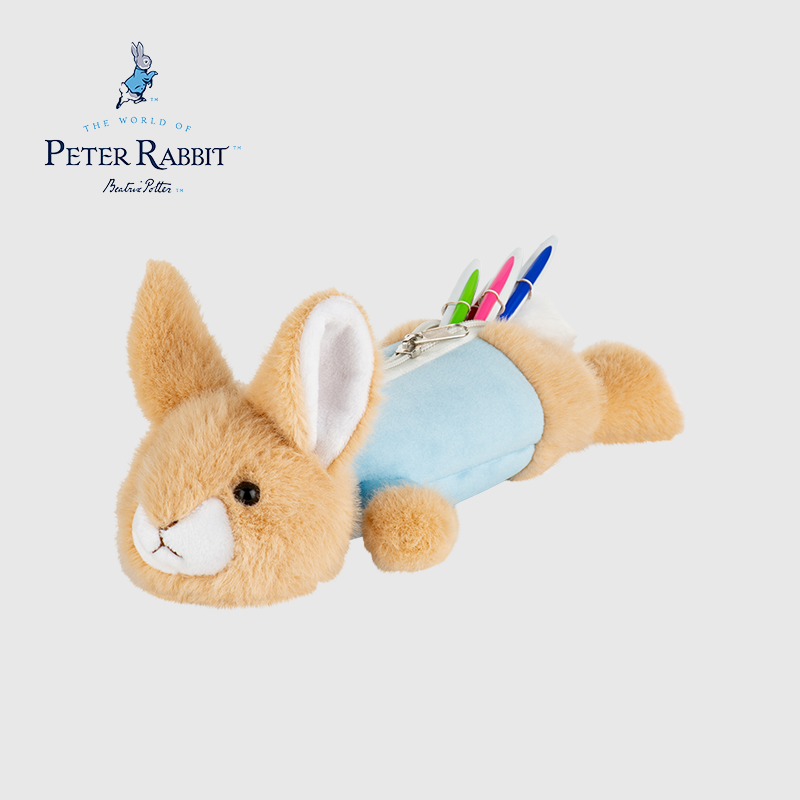 英国正品peter rabbit比得兔笔袋公仔毛绒兔子彼得兔文具收纳袋