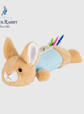 英国正品peter rabbit比得兔笔袋公仔毛绒兔子彼得兔文具收纳袋