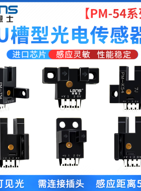 莱恩士U槽型光电开关 PM-T54 L54 Y54 F54 R54 T54光电传感器 5MM