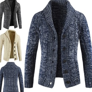 sweater warmth knitting cardigan 男毛衣外套 Men coat winter