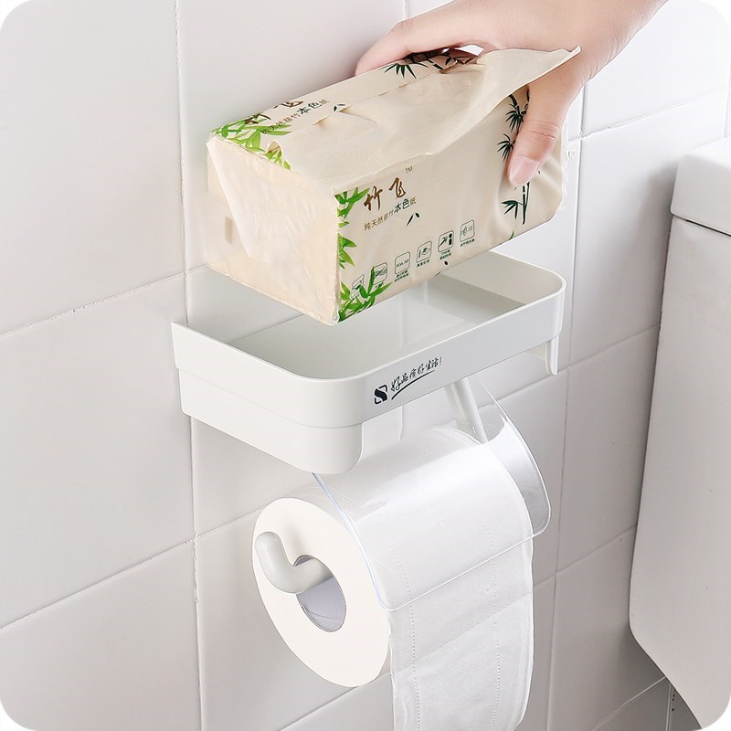 wall adhesive sanitary napkin holder toilet roll paper boxes