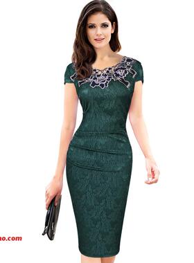 2024summer women fashion lace crochet dress office dresses女