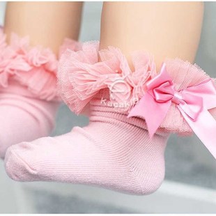 winter kids socks girls lace socks cotton baby Princess sock