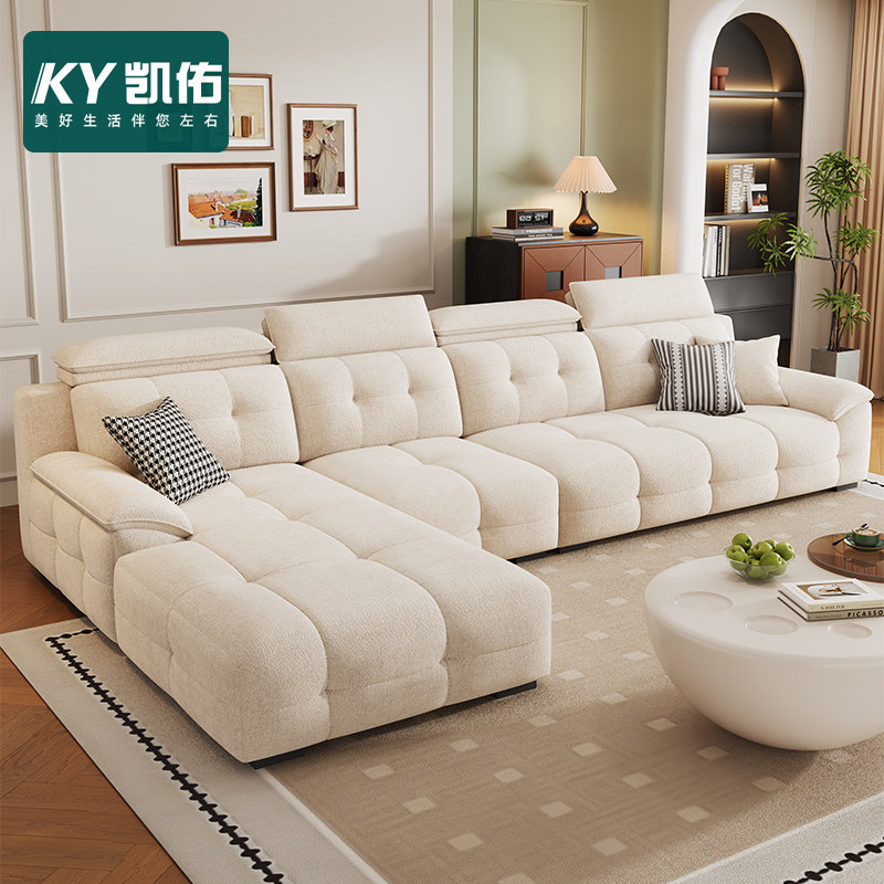 凯佑2025年新款意式轻奢雪尼尔棉麻贵妃沙发 现代简约L型布艺沙发,住宅家具,布艺沙发,淘宝优惠券,粉丝福利购,淘宝优惠卷